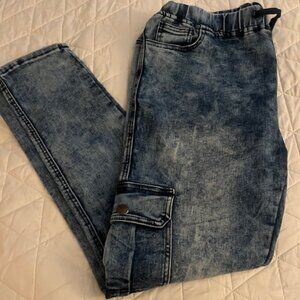 Straight Leg Cargo Jeans